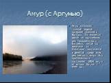 Амур (с Аргунью). Амур называют главной водной артерией Дальнего Востока. Он является одной из крупнейших рек Тихоокеанского бассейна, пятой по величине на Азиатском континенте и девятой среди всех рек земного шара. Его протяженность составляет 2824 км, а от истока Аргуни – 4444 км.