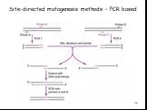 Site-directed mutagenesis methods – PCR based