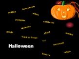 Halloween holiday pumpkin skeleton ghost werewolf Trick or Treat antidotes fancy dress witch goblin lantern zombie spirit