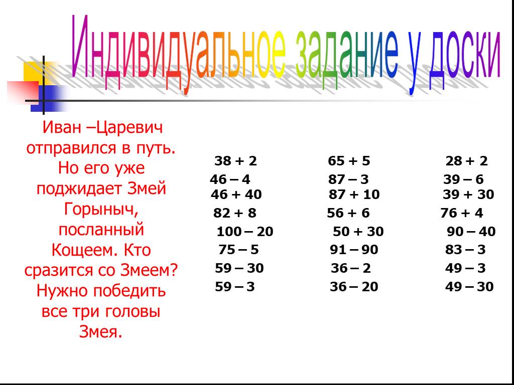 Сложение и вычитание двузначных чисел 2 класс презентация