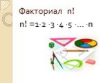 Факториал n! n! =1∙2 ∙3 ∙4 ∙5 ∙… ∙n