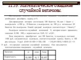 П.53. Математическое ожидание случайной величины. Для введения понятия «математическое ожидание случайной величины» необходимо разобрать задачу п.53. Для проведения лотереи изготовили 100 билетов. Из них 1 билет с выигрышем в 500 р., 10 билетов с выигрышем по 100 р. и остальные 89 билетов без выигры