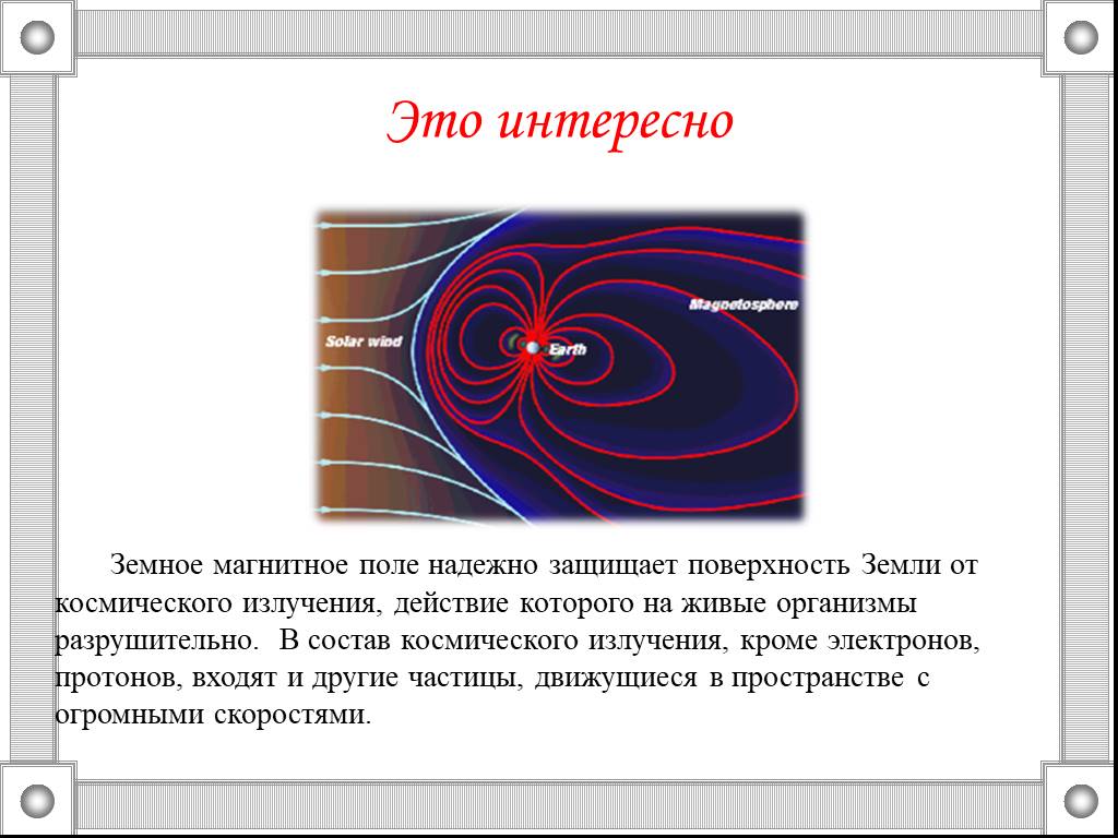 Магнитные бури презентация по физике 8 класс