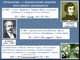 Органические и неорганические вещества могут взаимно превращаться. В 1828 г. ученик Берцелиуса Фридрих Велер синтезирует мочевину из углекислого газа и аммиака: t0 CO2 + 2NH3 H2N – CO – NH2. В 1856 г. французский химик Марселен Бертло синтезирует метан из сероводорода и сероуглерода CS2 + 2H2S + 8Cu