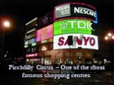 Piccadilly Circus – One of the most famous shopping centres