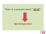 There is a question word “ WHAT”. Special question