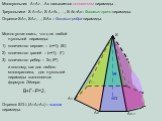 Многоугольник A1A2…An называется основанием пирамиды . Треугольники S A1A2, S A2A3 , …, S An-1An – боковые грани пирамиды. Отрезки SA1, SA2,…, SAn – боковые ребра пирамиды. Можно установить, что для любой n-угольной пирамиды: количество вершин – (n+1); (В) количество граней – (n+1); (Г) количество р