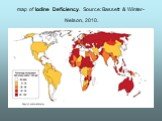map of Iodine Deficiency. Source: Bassett & Winter-Nelson, 2010.