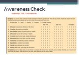 Awareness Check. Leadership Trait Questionnaire . . .