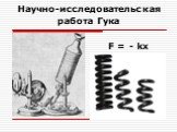 Научно-исследовательская работа Гука. F = - kx