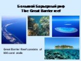 Большой Барьерный риф The Great Barrier reef. Great Barrier Reef consists of 900 coral atolls