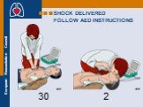 SHOCK DELIVERED FOLLOW AED INSTRUCTIONS