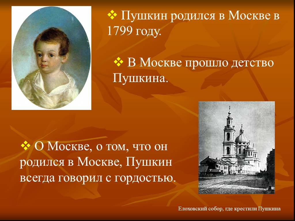 Факты жизни о пушкине