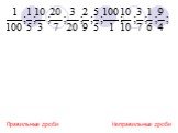 Правильные дроби. Неправильные дроби