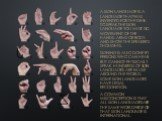 A sign language is a language that was invented for the deaf. To speak the sign language you must do movement of the hands, arms or body, and show the speaker's thoughts. Signing is also done by persons who can hear, but cannot physically speak. Hundreds of sign languages are in use around the world