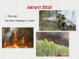 Август 2010. Россия: лесные пожары и смог