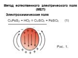 Метод естественного электрического поля (МЕП). Электрохимические поля. CuFeS2 + HO2 = CuSO4 + FeSO4 (1) Рис. 1.