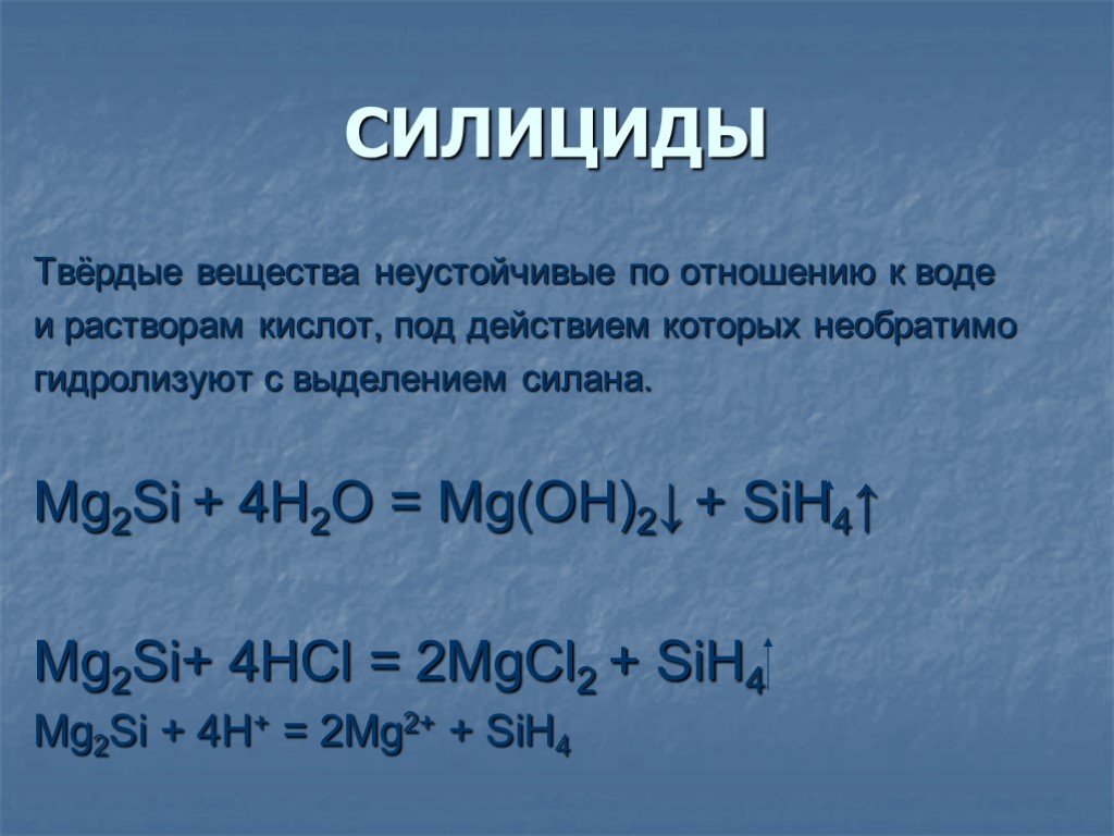 Химическая реакция магния с водой