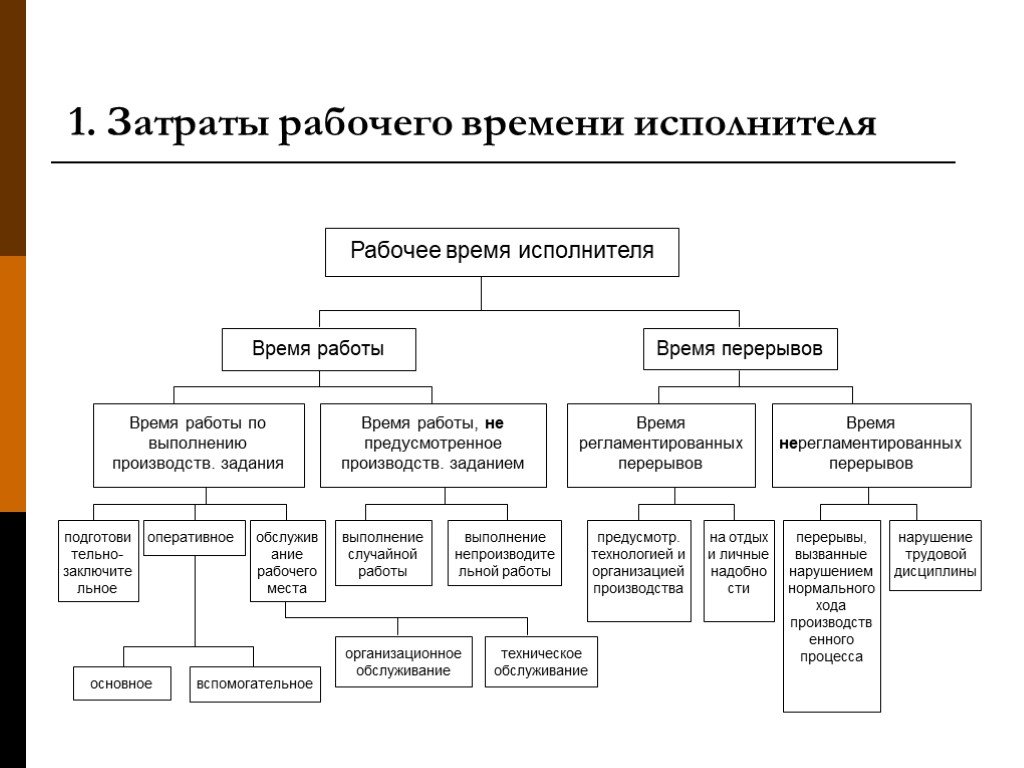 5 виды рабочего времени