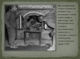 Три американских солдата смотрят на мертвые тела, находящиеся в печи в крематории в апреле 1945 года. Фотография была сделана в неустановленном концлагере в Германии, в момент освобождения лагеря солдатами армии США.