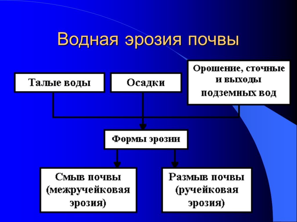 Виды эрозии схема