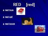 RED [red] a red bus a red cat a red book