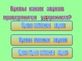 Буквы каких звуков проверяются ударением? буквы согласных звуков. буквы гласных звуков. буквы глухих согласных звуков