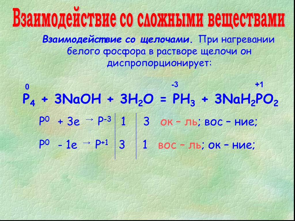 Соединения фосфора с натрием. Взаимодействие фосфора с щелочами. Фосфор и щелочь реакция. Фосфор с раствором щелочи реакция. Фосфор и гидроксид натрия реакция.