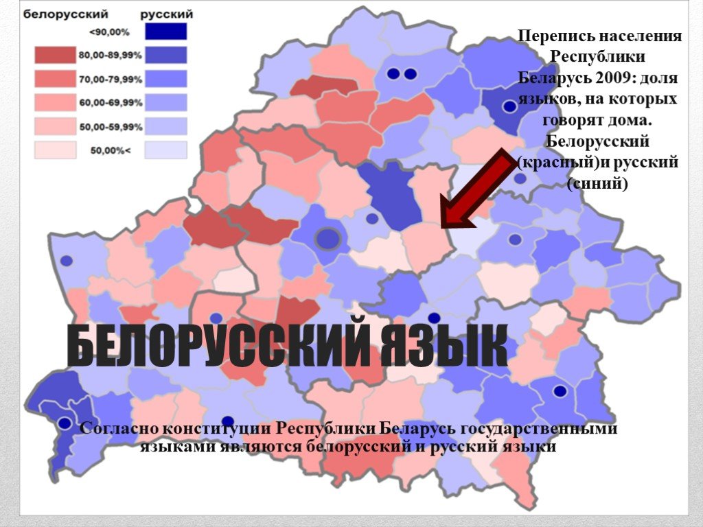 Языковая карта беларуси