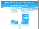 Обоснованно ли использование «самописной» CMS