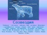 Созвездия. Созвездия – это участки звёздного неба, где звезды объединены в разнообразные фигуры, которые носят имена мифических героев, животных или предметов, на которых они похожи. Всего на небе 88 созвездий из них 12 созвездий зодиака – Овен, Телец, Близнецы, Рак, Лев, Дева, Весы, Скорпион, Стрел