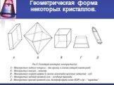 Геометрическая форма некоторых кристаллов.