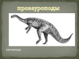прозауроподы платеозавр