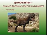 ДИНОЗАВРЫ – самые древние пресмыкающиеся. Тиранозавр