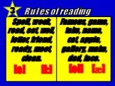 3 Rules of reading