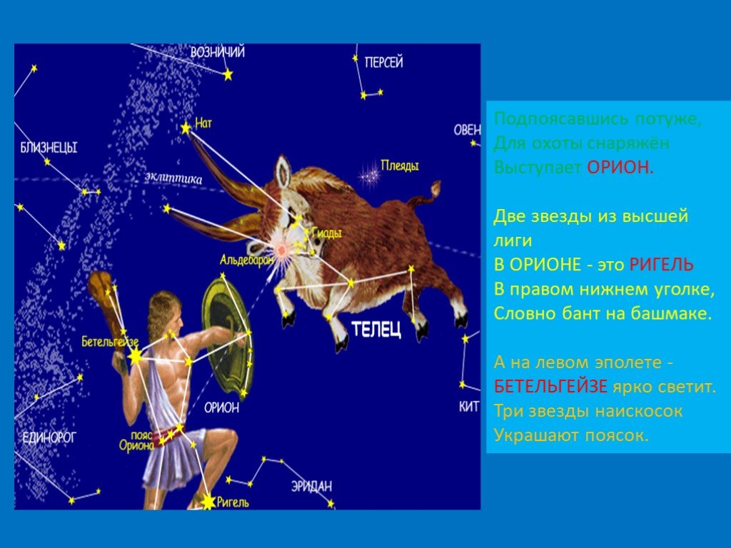 Презентация звездное небо весной 2 класс. Созвездие Орион и Телец. Созвездие тельца и Ориона схема. Созвездие тельца звезды. Созвездие Ориона и тельца на небе.