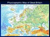 Physiographic Map of Great Britain. Лягушка