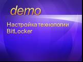 Настройка технологии BitLocker. demo