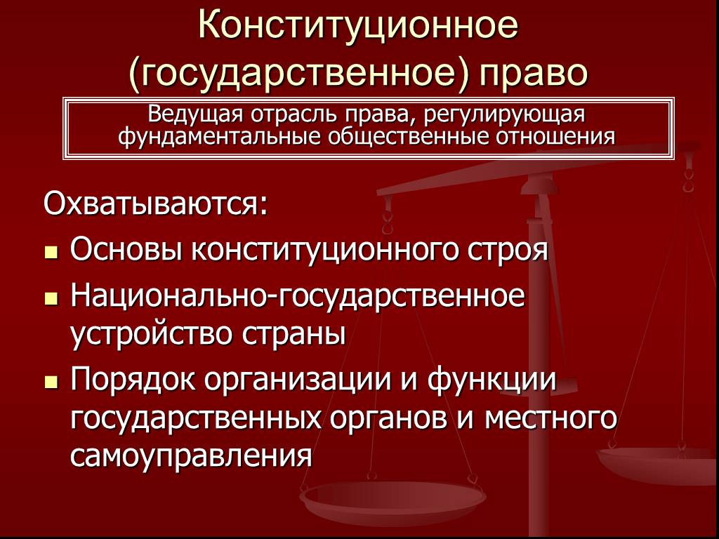 Конституционное право обществознание презентация