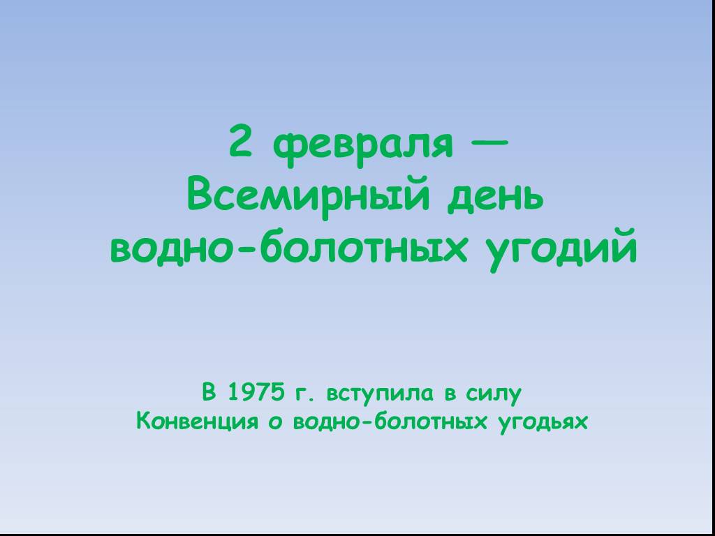 Водно болотные угодья презентация