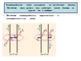 Взаимодействие токов вызывается их магнитными полями. Магнитное поле одного тока действует силой Ампера на другой ток и наоборот. Магнитное взаимодействие параллельных и антипараллельных токов.