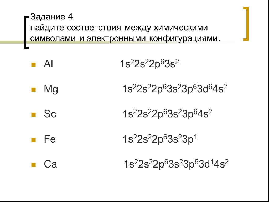 Атом наиболее активного металла имеет электронную конфигурацию