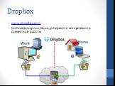 Dropbox. www.dropbox.com Система синхронизации, резервного копирования и совместной работы