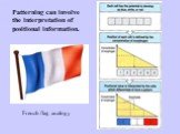 Patterning can involve the interpretation of positional information. French flag analogy