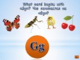 What word begins with «Gg»? Что начинается на «Gg»? Gg