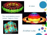 A torus. The next kaleidoscope is named "Saturn's Ring.". Another cube