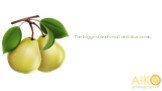 The biggest and small delicious pears.