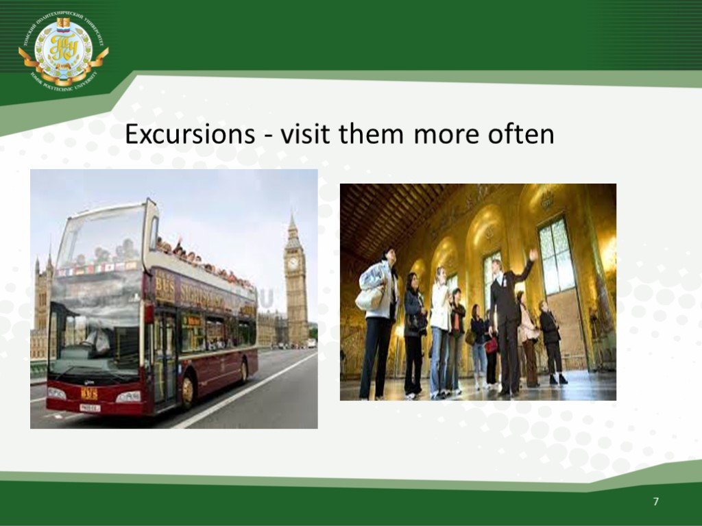 Visit excursions