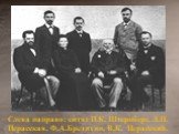 Слева направо: сидят П.К. Штернберг, Л.П. Церасская, Ф.А.Бредихин, В.К. Церасский.