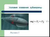 Условие плавания субмарины. Рисунок 1 (1)